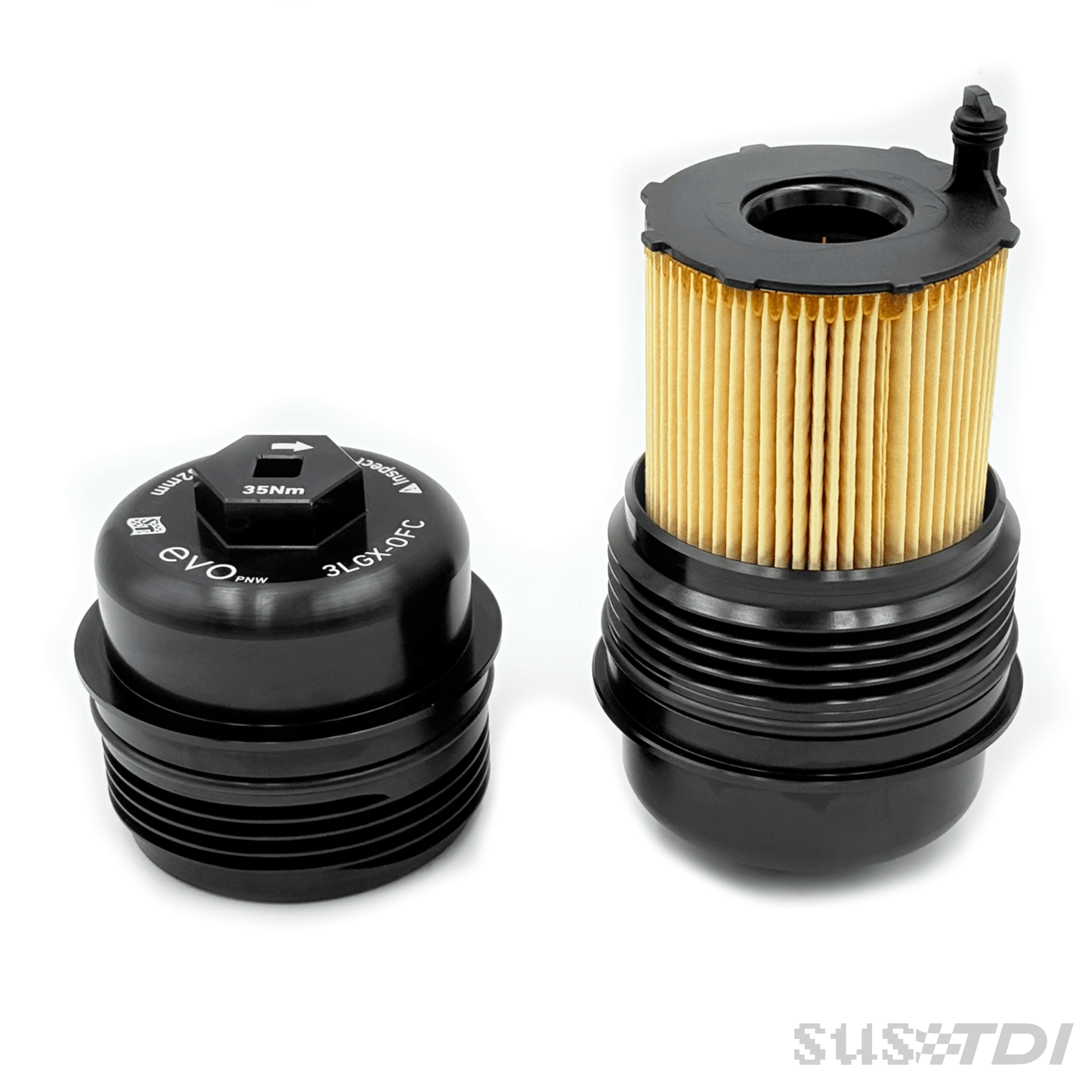 "Evo" 3.0 TDI Billet Oil Filter Cap with Square Drive (Gen1 & 2) - Image 3